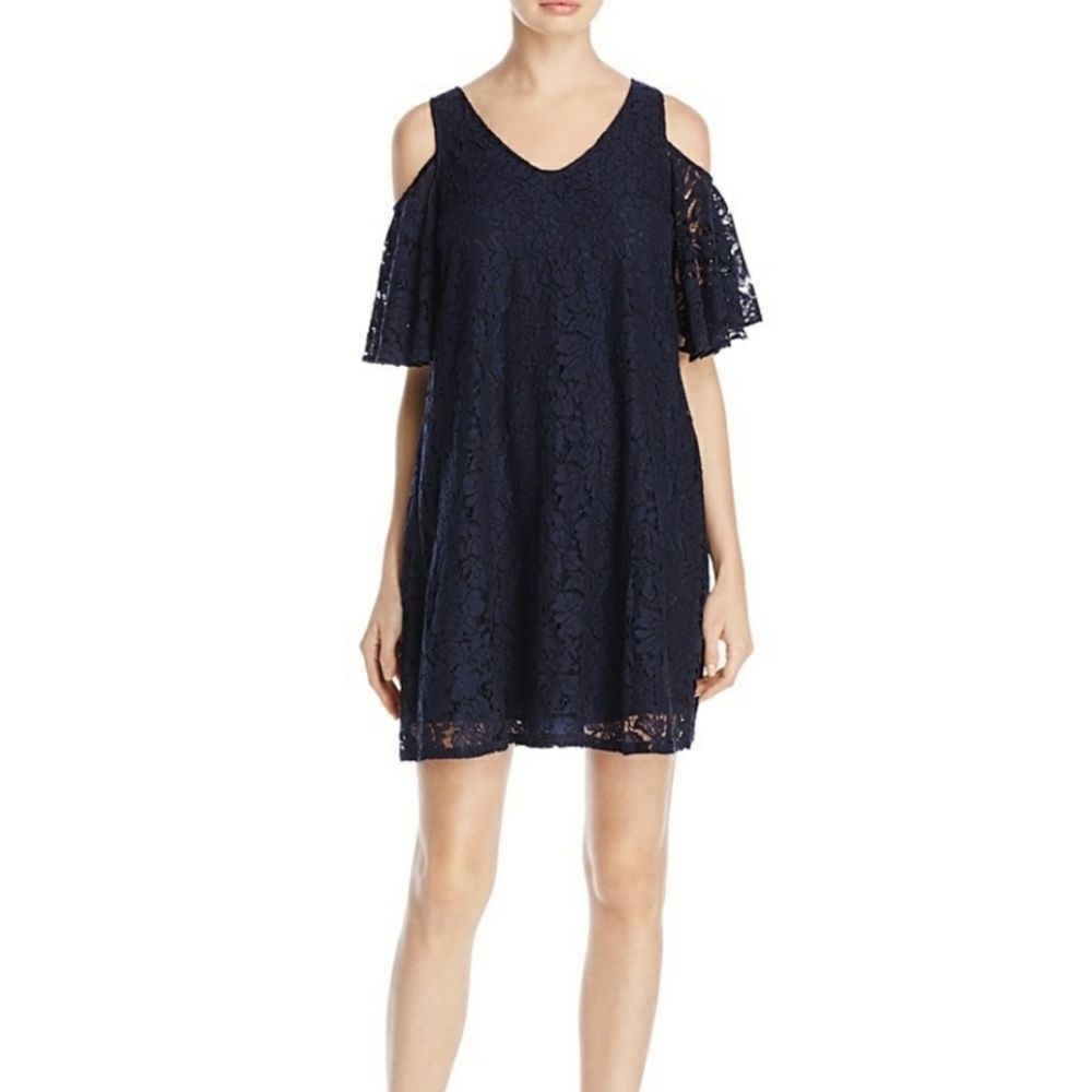 Nanette Lepore Lace Cold Shoulder Dress Sz 6